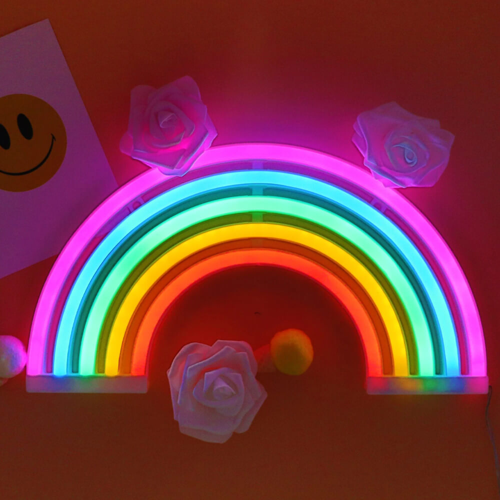 LED Rainbow Neon Sign. Shop Night Lights & Ambient Lighting on Mounteen. Worldwide shipping available.