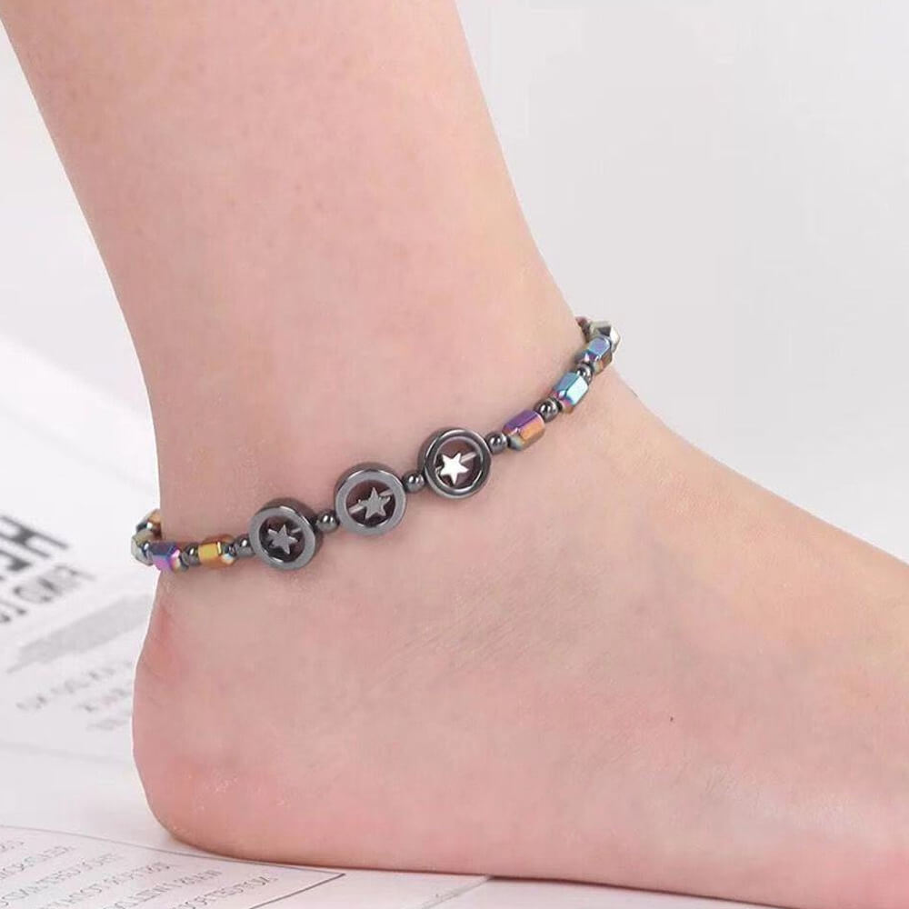 Magnetic Therapy Obsidian Anklet. Shop Anklets on Mounteen. Worldwide shipping available.