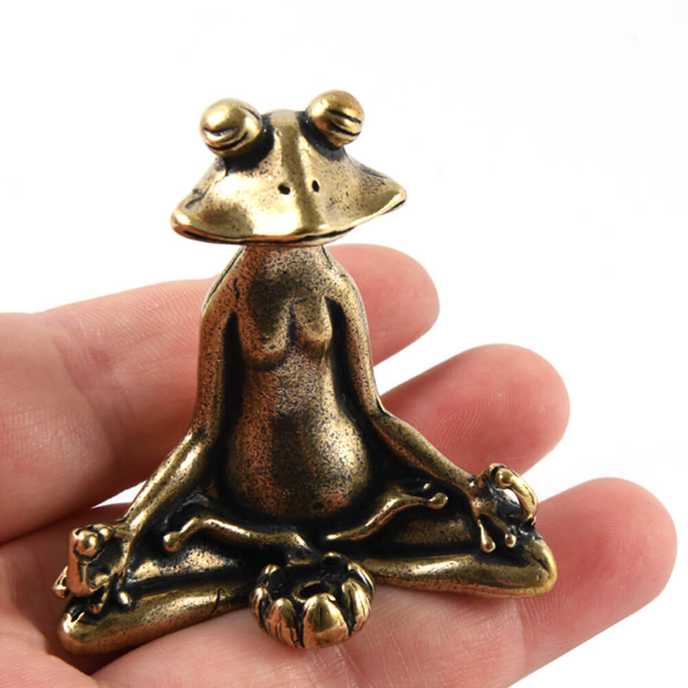 Meditating Zen Frog Statue. Shop Sculptures & Statues on Mounteen. Worldwide shipping available.