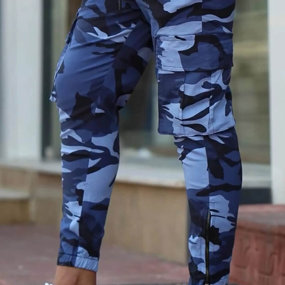 Men's Navy Blue Camo Pants. Shop Pants on Mounteen. Worldwide shipping available.