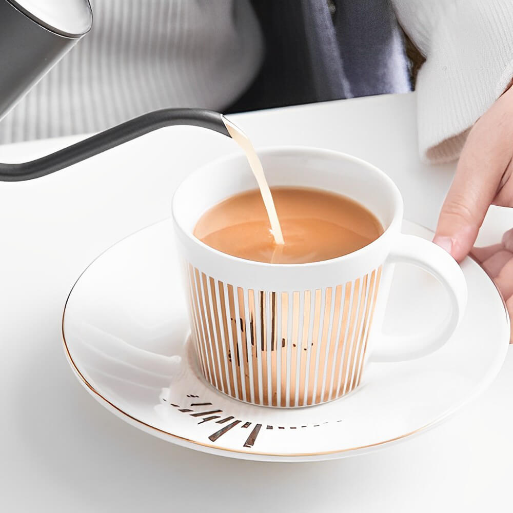 Mirror Anamorphic Cup & Saucer. Shop Coffee & Tea Cups on Mounteen. Worldwide shipping available.