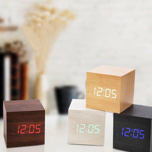 Modern Wooden Bedside Clock Digital. Shop Desk & Shelf Clocks on Mounteen. Worldwide shipping available.