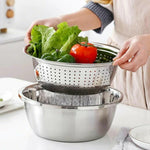 3-In-1 Stainless Steel Basin Colander Grater Set - Mounteen. Worldwide shipping available.