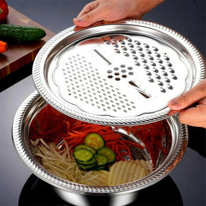 3-In-1 Stainless Steel Basin Colander Grater Set - Mounteen. Worldwide shipping available.