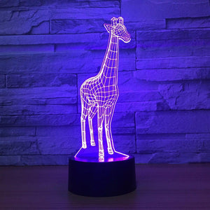 3D Illusion LED Giraffe Lamp For Nursery & Bedroom - Mounteen. Worldwide shipping available.