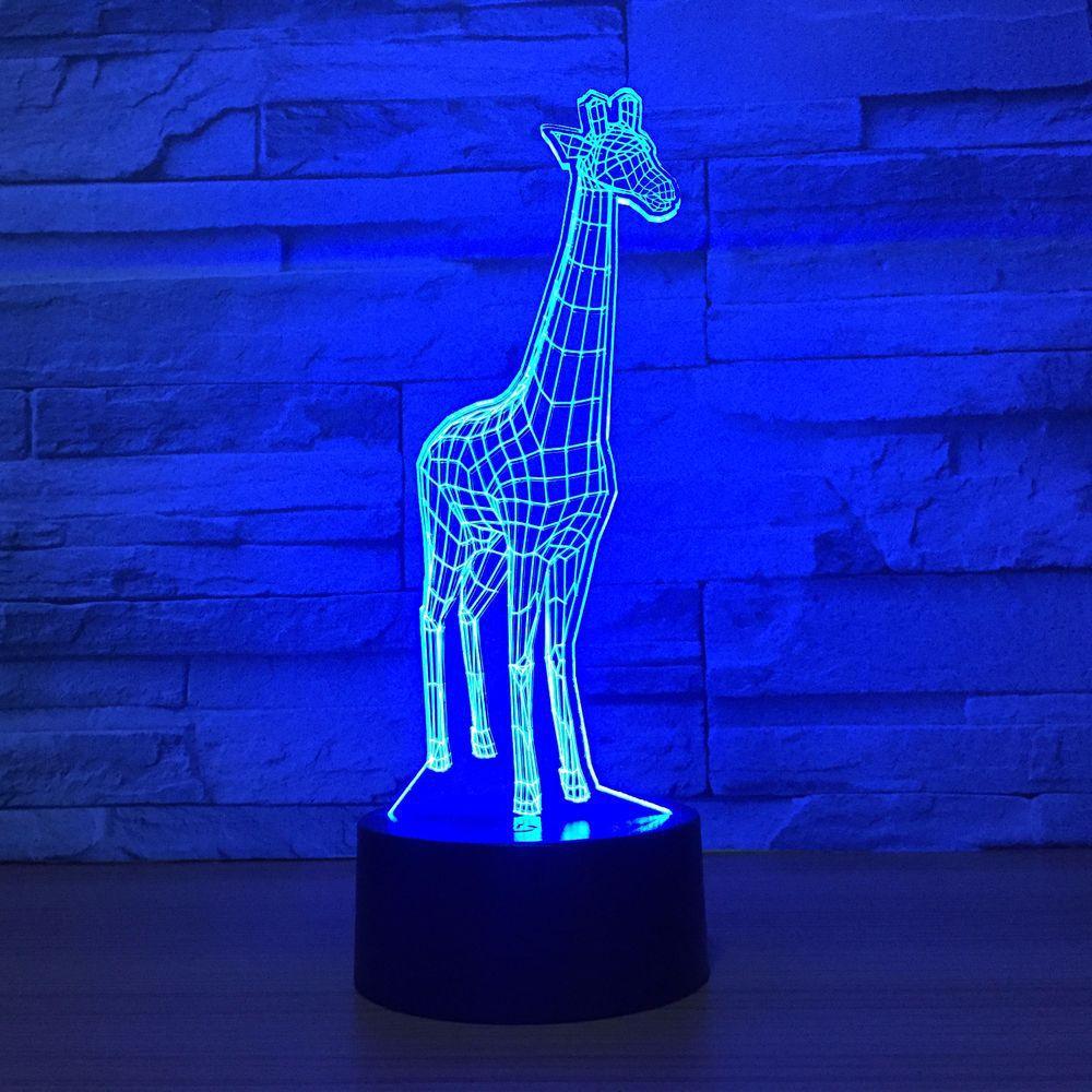 3D Illusion LED Giraffe Lamp For Nursery & Bedroom - Mounteen. Worldwide shipping available.