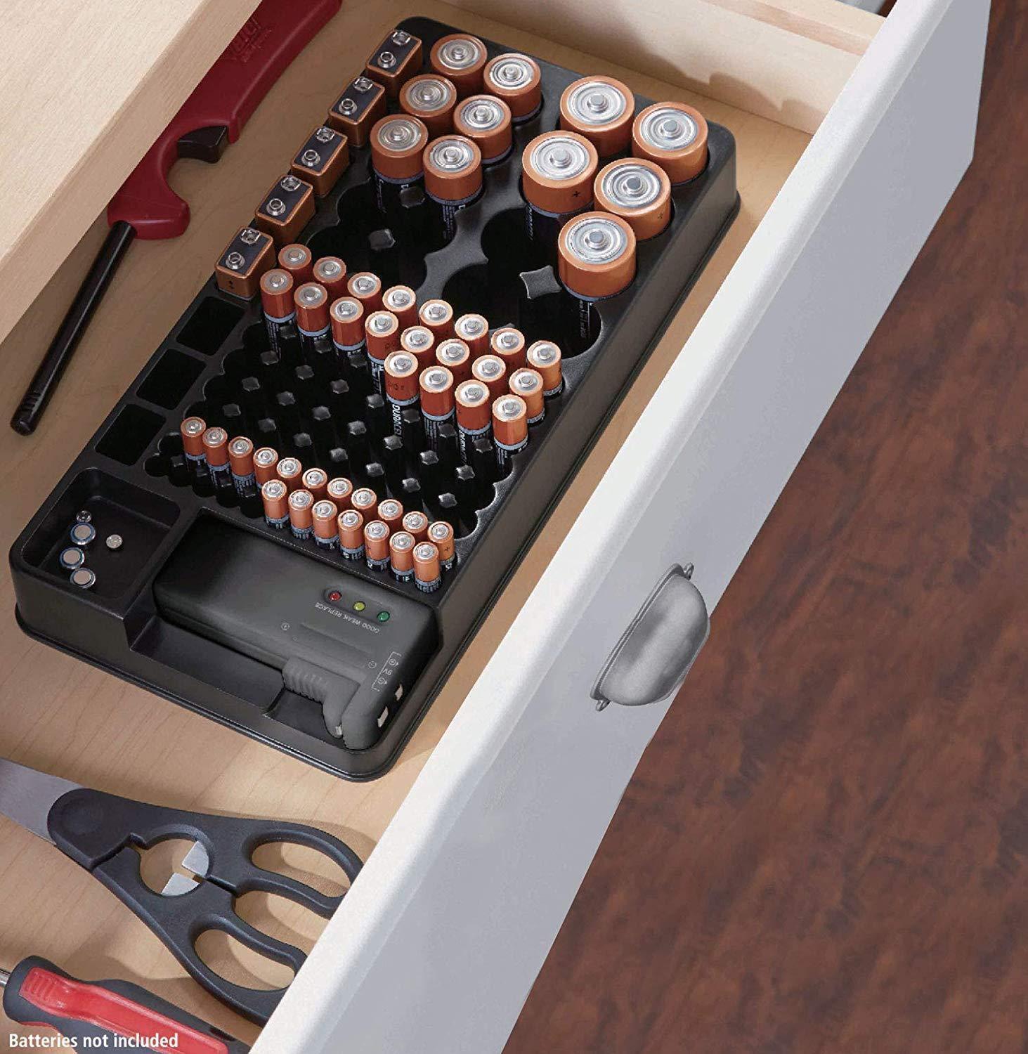 Battery Storage Case with Tester - Mounteen. Worldwide shipping available.