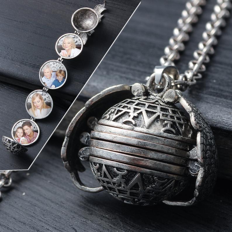 Silver Photo Locket Necklace - Mounteen. Worldwide shipping available.