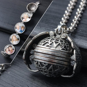 Expanding 4 Photo Locket Necklace - Mounteen. Worldwide shipping available.