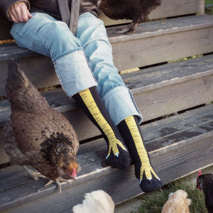 Funny Chicken Leg (Feet) Socks Knee High - Mounteen. Worldwide shipping available.