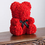 Handmade Forever Rose Petal Teddy Bear - Mounteen. Worldwide shipping available.