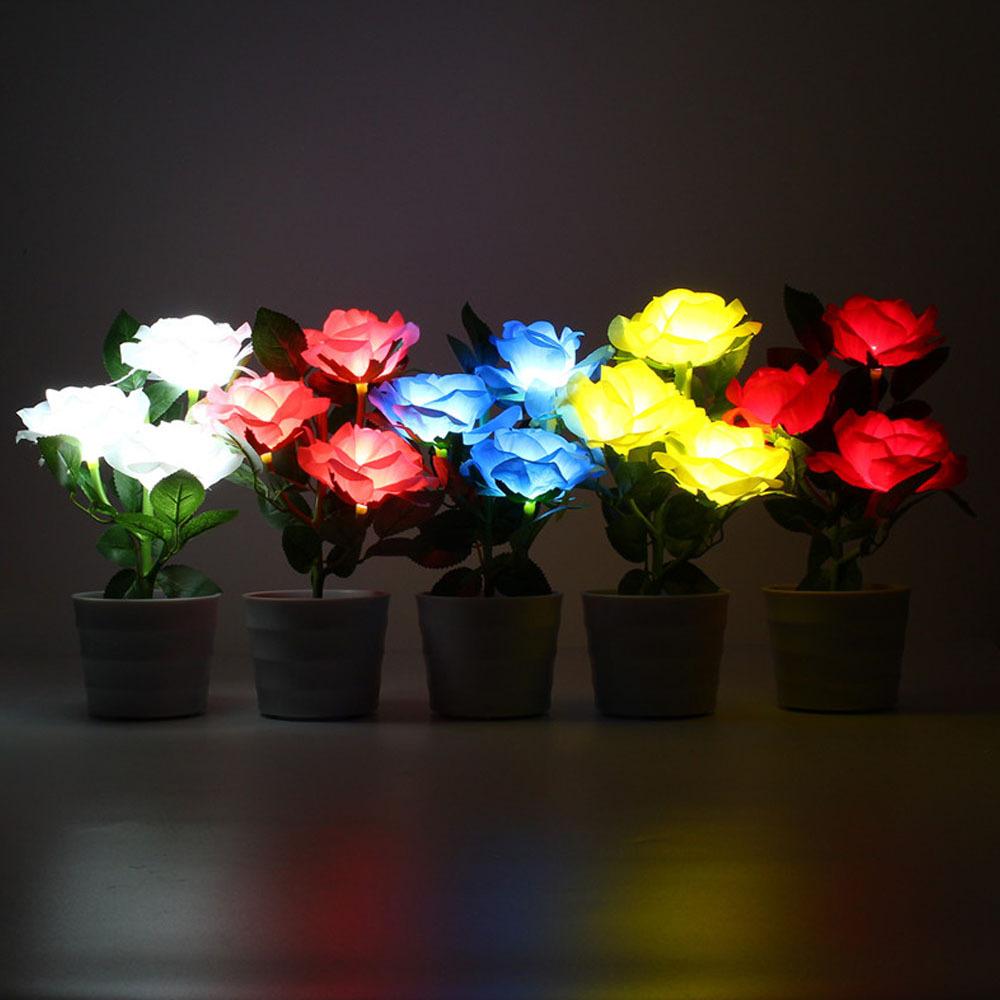 Solar-Powered LED Rose Light - Mounteen. Worldwide shipping available.