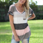 Striped BBQ Pocket Tee - Mounteen. Worldwide shipping available.