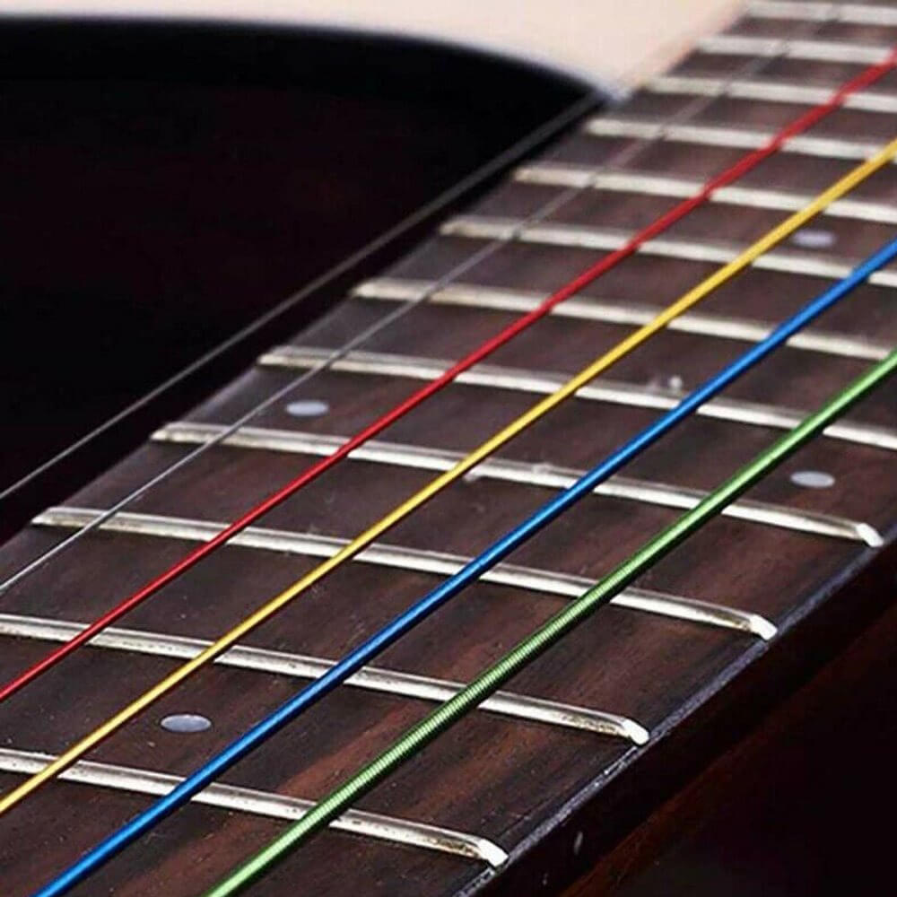 Multicolored Acoustic Guitar Strings. Shop Guitar Strings on Mounteen. Worldwide shipping available.