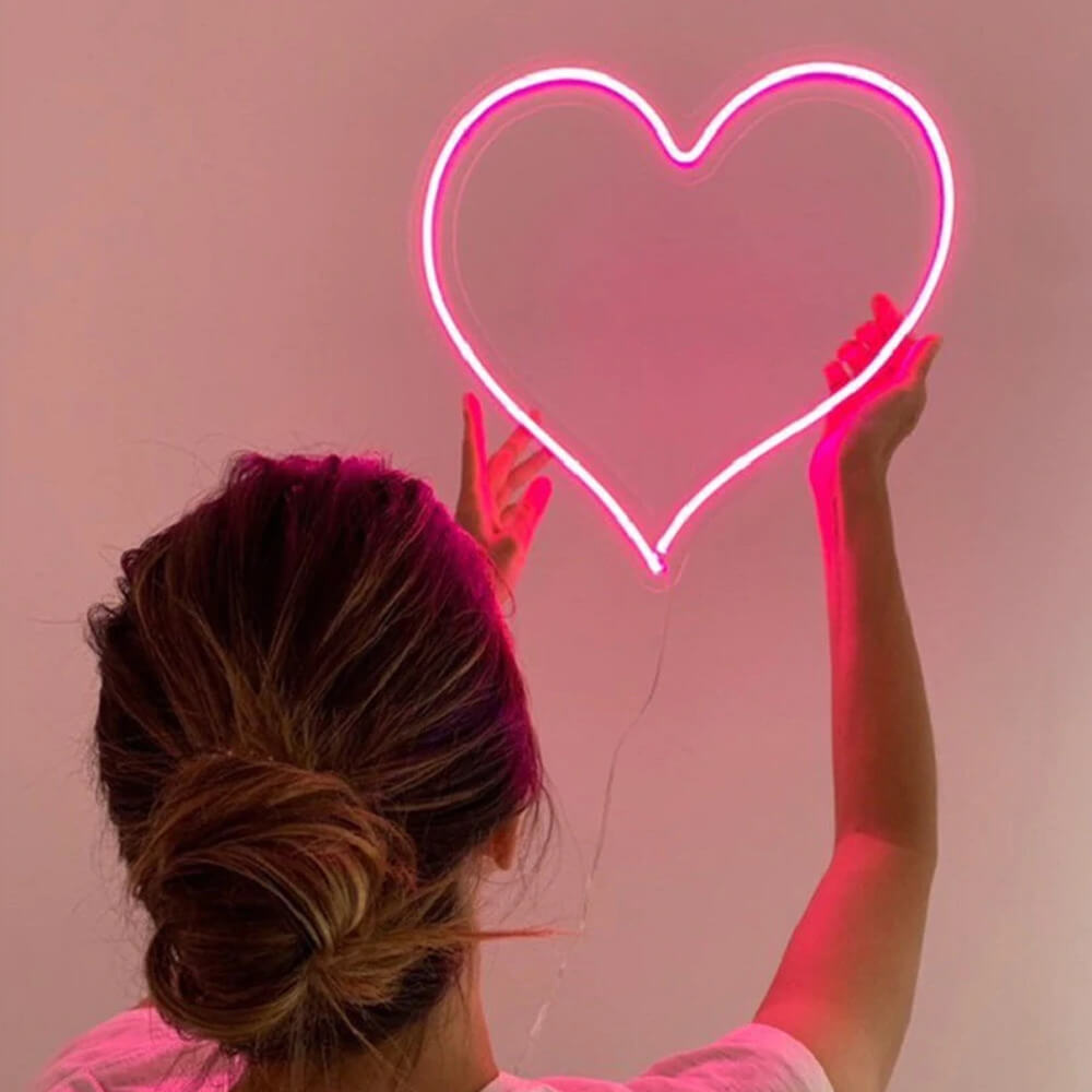Neon Pink Heart Light For Wall. Shop Wall Light Fixtures on Mounteen. Worldwide shipping available.