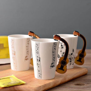 Novelty Guitar Ceramic Mug. Shop Mugs on Mounteen. Worldwide shipping available.
