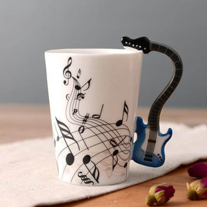 Novelty Guitar Ceramic Mug. Shop Mugs on Mounteen. Worldwide shipping available.