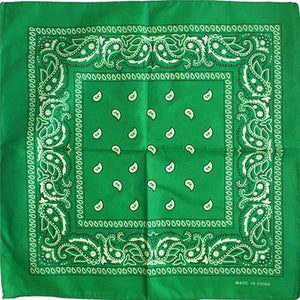 Green paisley bandana