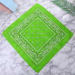 Light green paisley bandana