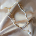 Pearl Layered Double Choker Necklace. Shop Jewelry on Mounteen. Worldwide shipping available.