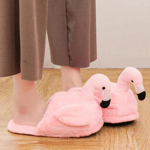 Plush Pink Flamingo Slippers. Shop Shoes on Mounteen. Worldwide shipping available.