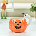 Pumpkin Shaped Coffee Mug For Halloween. Shop Mugs on Mounteen. Worldwide shipping available.