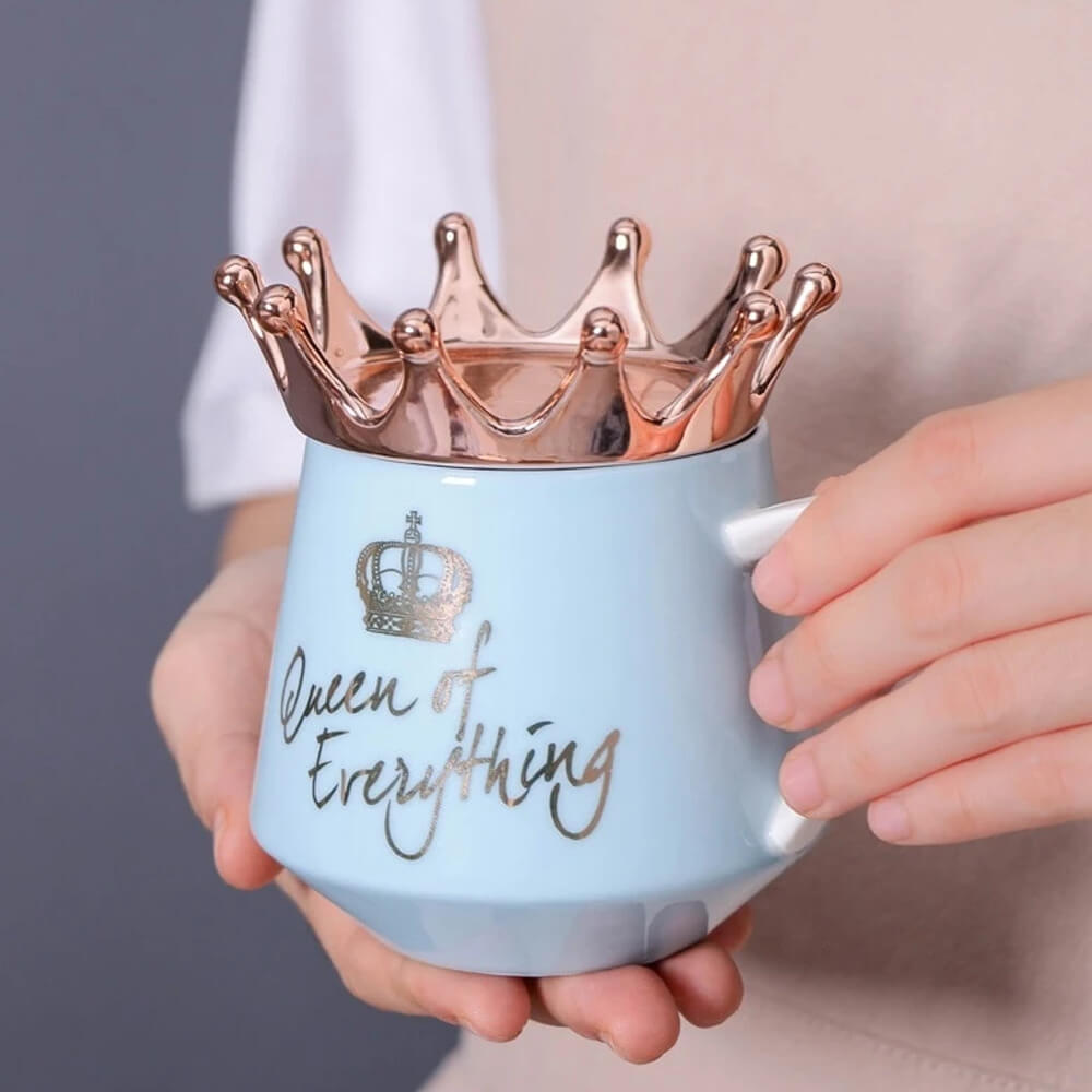 Queen Of Everything Mug with Crown. Shop Mugs on Mounteen. Worldwide shipping available.