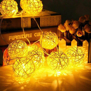 rattan sphere lights