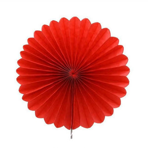 Red Tissue Paper Fan