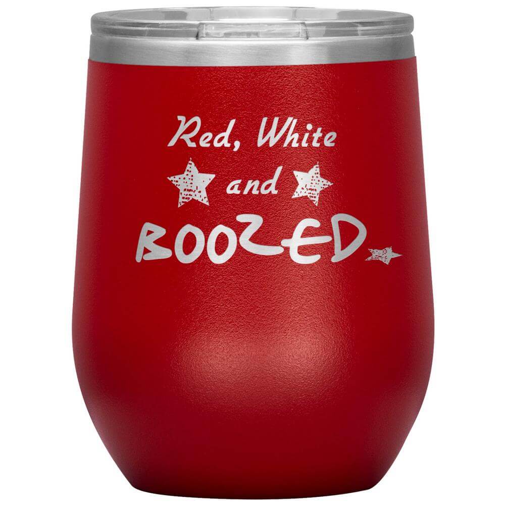 4th of July Wine Tumbler