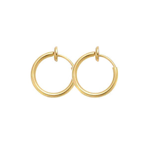 Gold Retractable Hoop Earrings. Shop Earrings on Mounteen. Worldwide shipping available.
