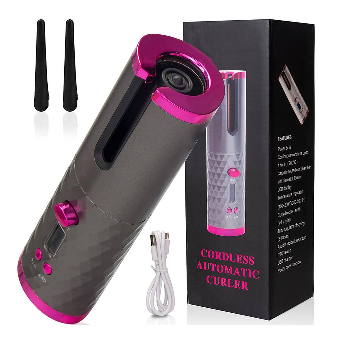 Rotating Ceramic Easy Hair Curler Perfect for Travel. Shop Hair Curlers on Mounteen. Worldwide shipping available.