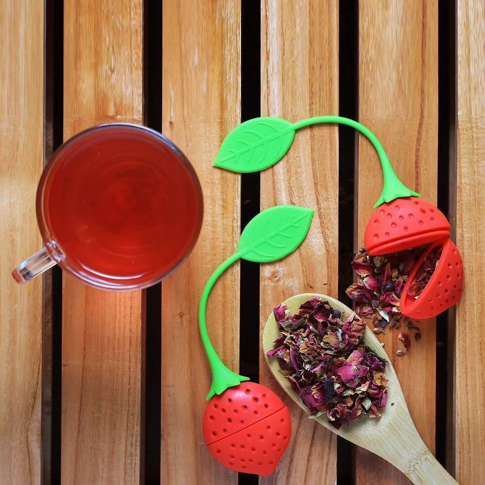 Silicone Strawberry Tea Infuser. Shop Tea Strainers on Mounteen. Worldwide shipping available.