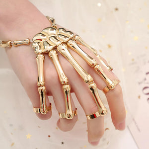 Skeleton Hand Ring Bracelet. Shop Bracelets on Mounteen. Worldwide shipping available.