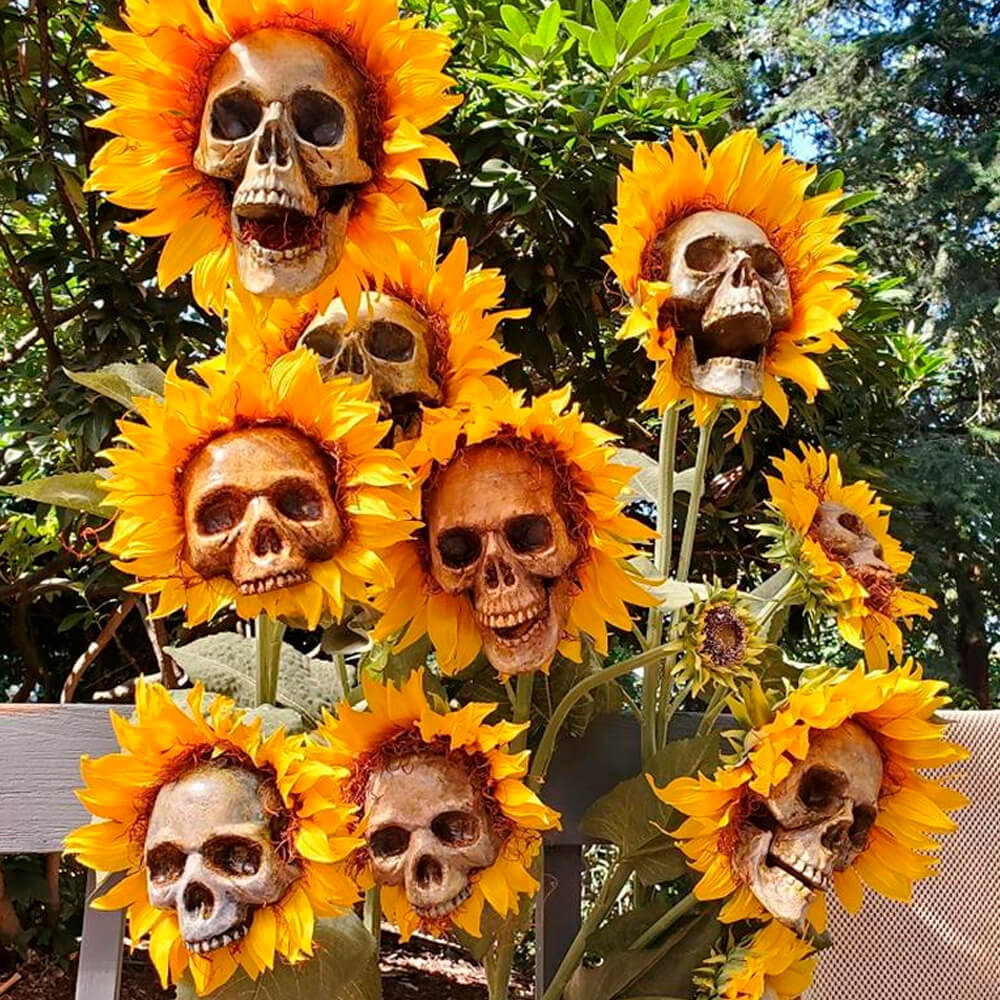 Skull Sunflower. Shop Seasonal & Holiday Decorations on Mounteen. Worldwide shipping available.