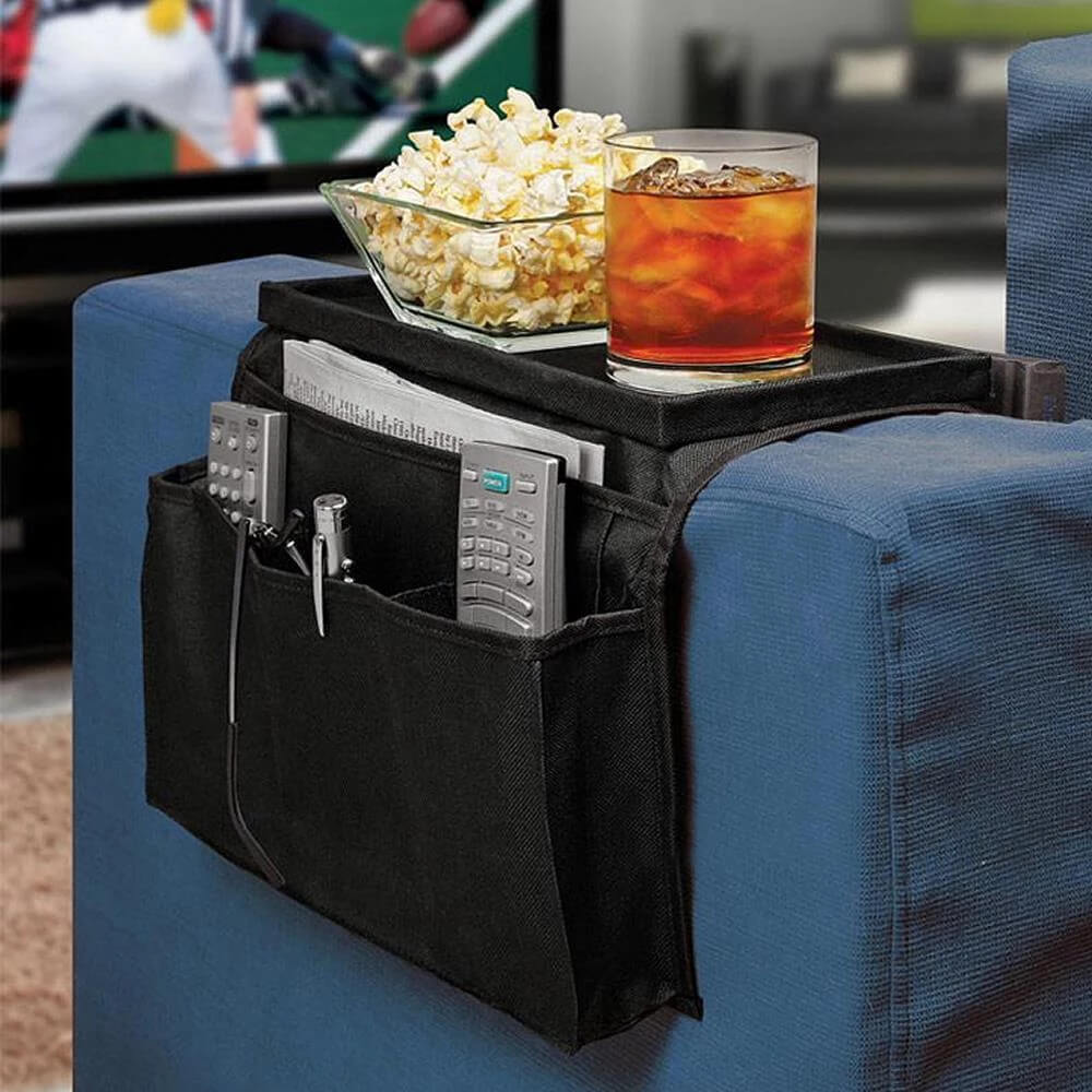 Sofa Armrest Tray With Organizer. Shop Sofa Accessories on Mounteen. Worldwide shipping available.