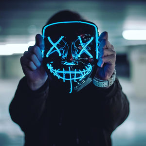Spooky Light Up Anonymous Mask. Shop Masks on Mounteen. Worldwide shipping available.