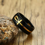 Stainless Steel Ankh Ring. Shop Jewelry on Mounteen. Worldwide shipping available.