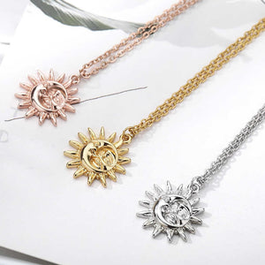 Stainless Steel Dainty Sun Pendant Necklace. Shop Jewelry on Mounteen. Worldwide shipping available.