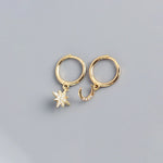 Star & Crescent Moon Hoop Earrings. Shop Earrings on Mounteen. Worldwide shipping available.