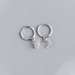 Star & Crescent Moon Hoop Earrings. Shop Earrings on Mounteen. Worldwide shipping available.