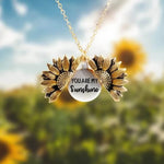 Sunflower "You Are My Sunshine" Necklace. Shop Jewelry on Mounteen. Worldwide shipping available.