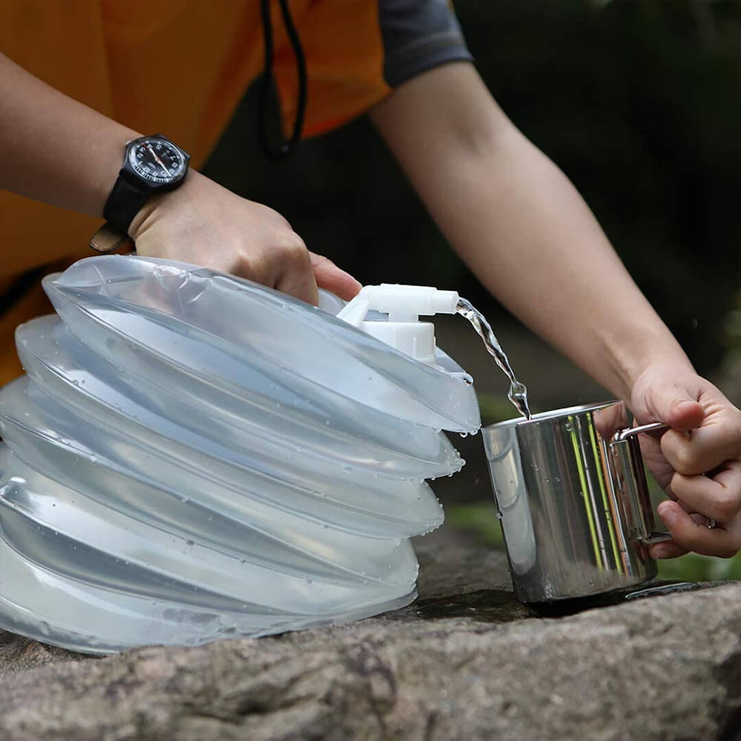 Survival  Easy Expandable Folding Water Storage Bucket. Shop Water Bottles on Mounteen. Worldwide shipping available.