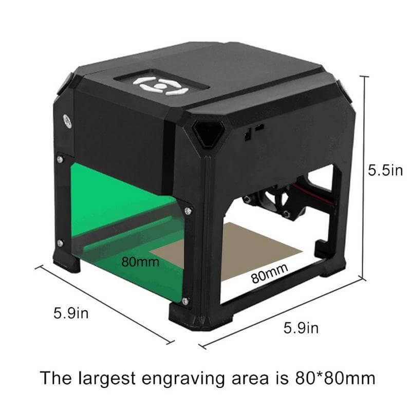 3000mW TwoWin Bluetooth Laser Engraver 80x80mm 3.14x3.14 inches