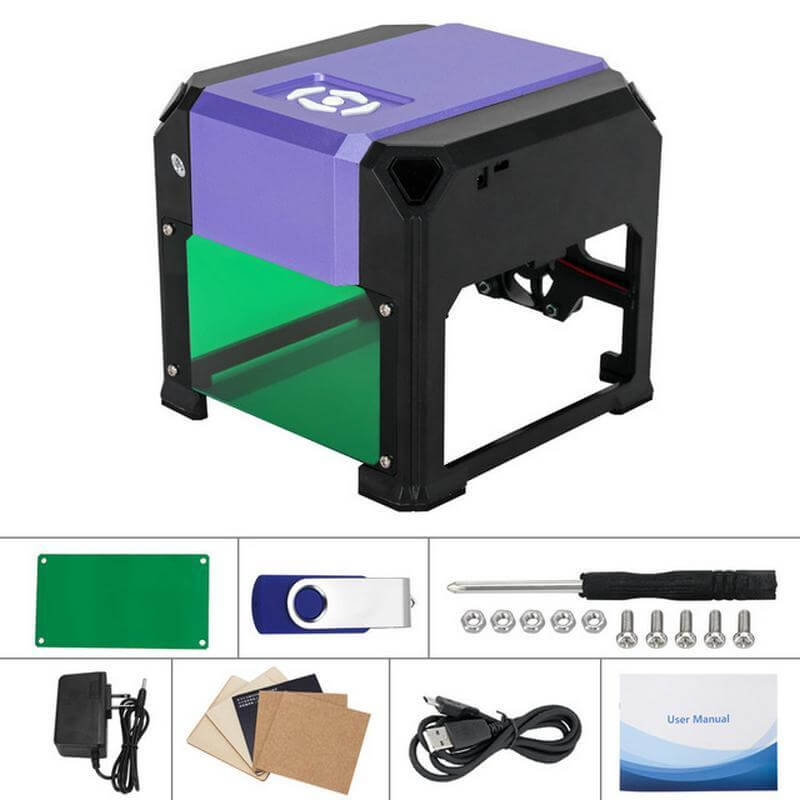 3000mW TwoWin Bluetooth Laser Engraver 80x80mm 3.14x3.14 inches