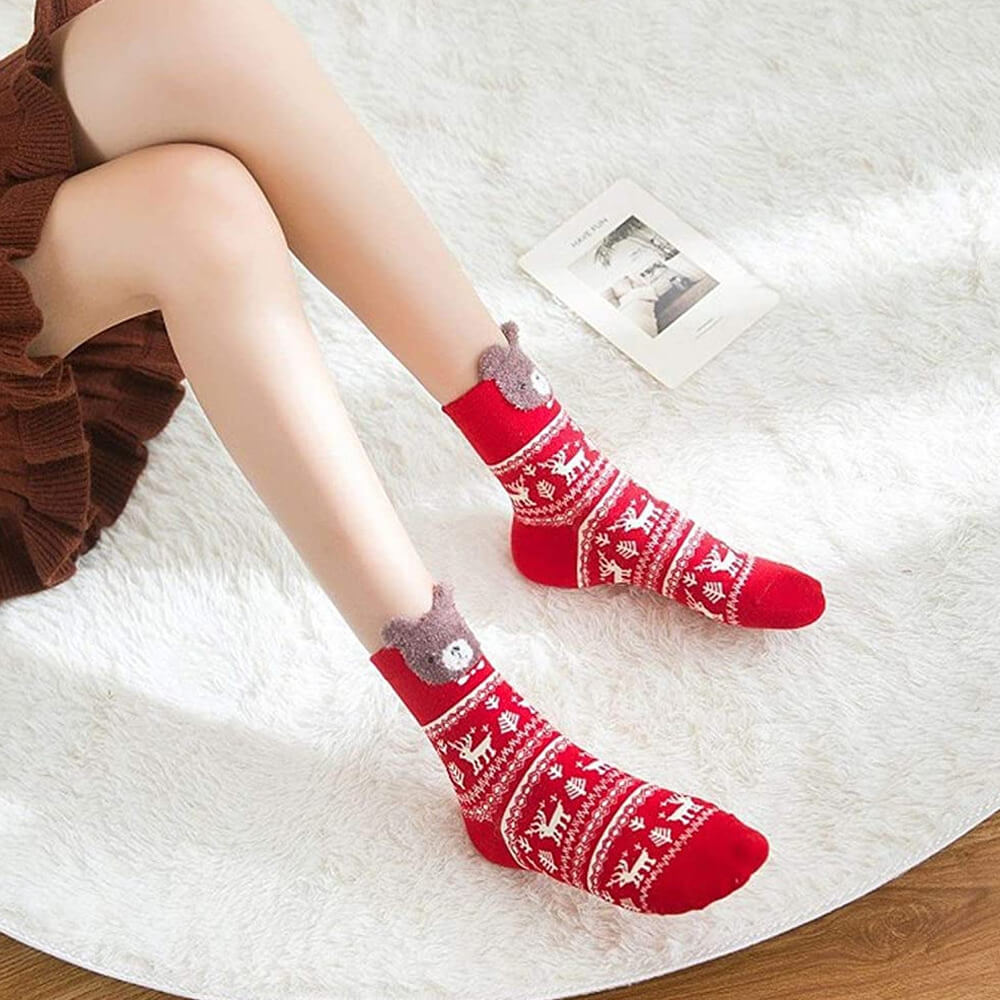 Unisex Christmas Socks With Reindeer. Shop Hosiery on Mounteen. Worldwide shipping available.