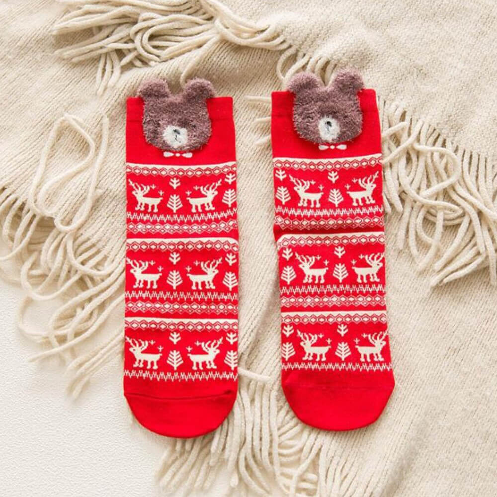 Unisex Christmas Socks With Reindeer. Shop Hosiery on Mounteen. Worldwide shipping available.