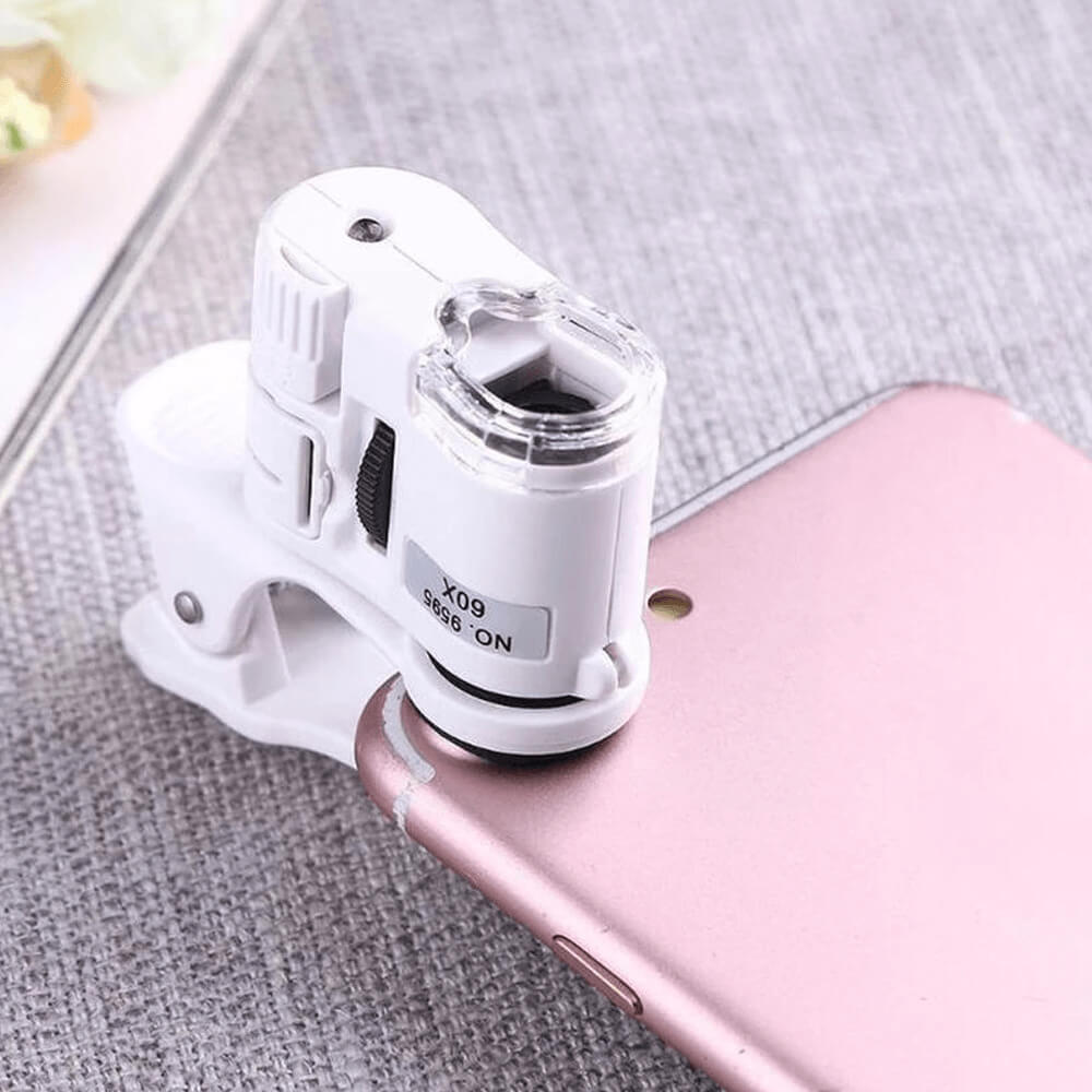 Universal Clip Microscope 60X UV Light. Shop Mobile Phone Camera Accessories on Mounteen. Worldwide shipping available.