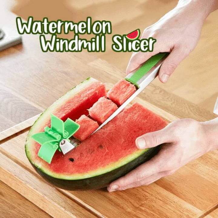 Watermeloen windmolen snijmachine