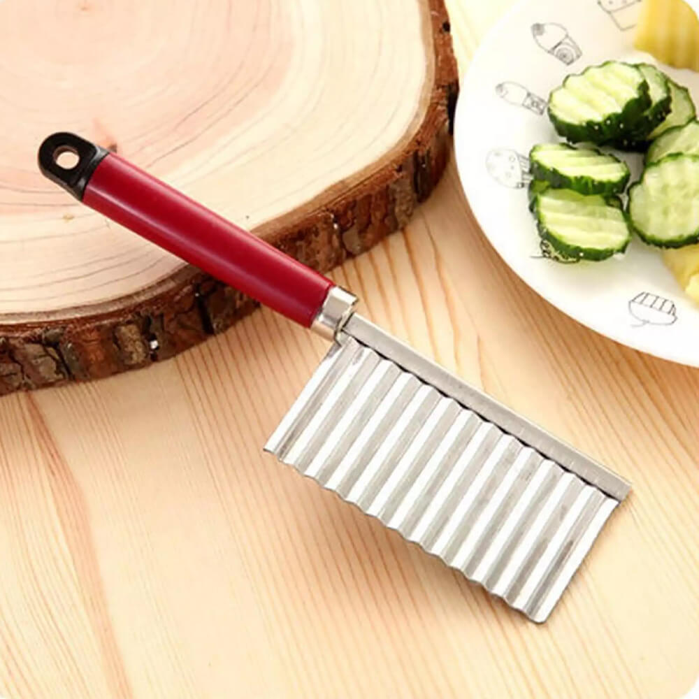 Wavy Crinkle Cutter Knife Vegetable Slicer. Shop Kitchen Slicers on Mounteen. Worldwide shipping available.